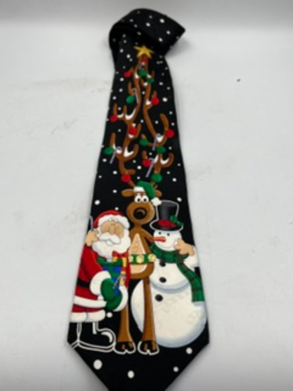 Christmas Tie Santa & Snowman with Reindeer Tie